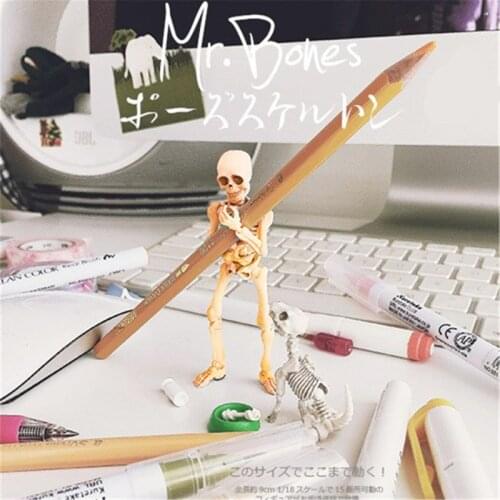 Movable Mr. Bones Skeleton Human Model Skull Full Body Mini Figure Toy Halloween 57BF