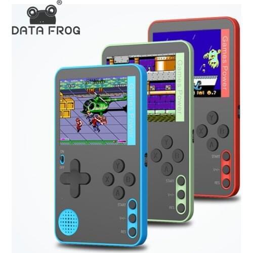 DATA FROG Handheld Game Console 500 in 1 Ultra Thin Card Retro Game 2.4 inches Portable Mini Video Game Console For Player