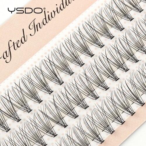 YSDO 60 PCS Eyelashes Extension Natural False Lashes Individual Cluster Eyelash Fluffy Volume Faux Mink Eyelashes Makeup Cilia