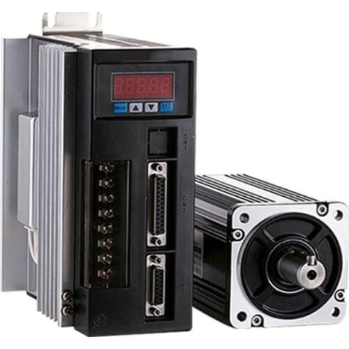 2KW NEMA52 CNC AC Servo Motor And Driver Kit 130ST-M07725 7.7Nm 2500rpm 130*130mm 220VAC + AASD-30A 220V Driver With 3M Cable