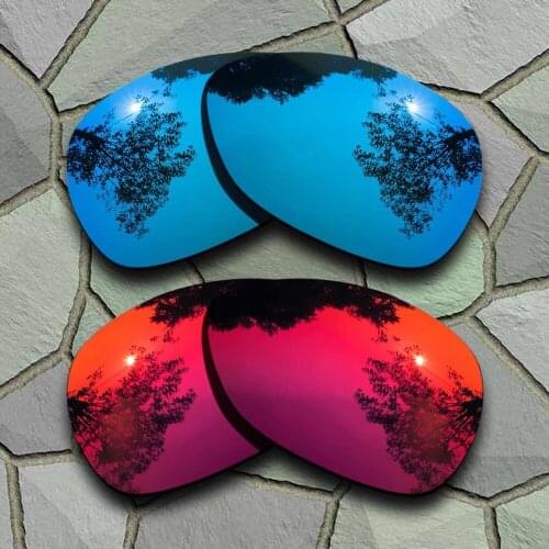 Sky Blue&Violet Red Sunglasses Polarized Replacement Lenses for Oakley Crosshair 2012