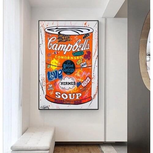 Campbells Condensed SOUP Modern Home Decor Posters and Prints Canvas Painting Abstract Painting Wall Pictures for Living Room