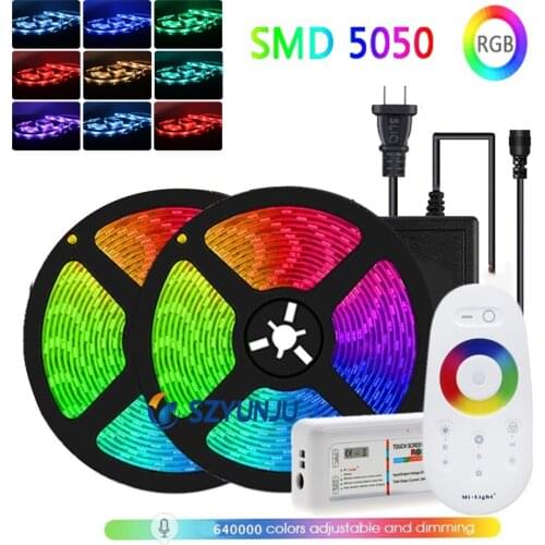 5050 LED Strip RGB / RGBW 5M 300LEDs LED Light Strip Color Changeable Flexible light Strip+2.4G Remote Controller+12V LED power