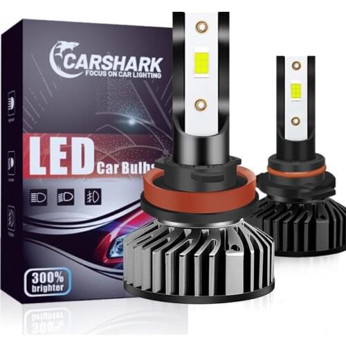 Carshark Turbo H7 Led Headlight 20000Lm H1 H4 Bulb High Low Beam 12V 55W Hb3 Hb4 Lamp 3000K 6000K 8000K H11 9005 9006 Fog Lights