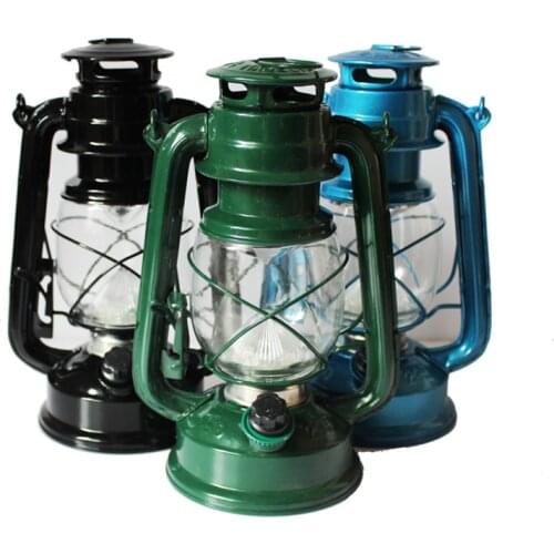 Vintage LED Camping Lantern Portable Outdoor Kerosene Lantern Hurricane Oil Lamp Emergency LED Lamp Light Battery Operated