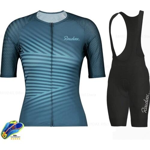 Women Short Sleeve Jersey Set Raudax Summer Road Cycle Clothing Outdoor Pro Team Ropa De Ciclismo Mujer Quick-Dry 2021
