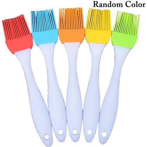 1pc Heat Resistant Silicone Pastry Brush Silicone Basting Brush Baking Silicone Brush BBQ Tools Accessories Random Color
