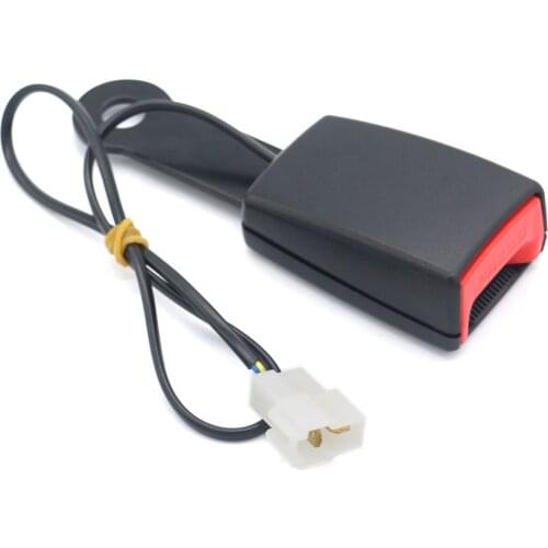 130MM Car Seat Belt Cam Lock Car Front Seat Belt Buckle Padding Socket Plug Connector with Warning Cable