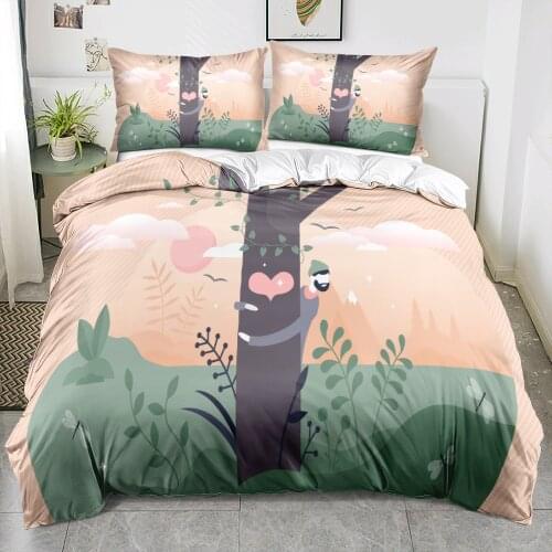 3D Custom Design Valentine Beddings Duvet Cover Set Comforter Covers Pillowcases King Queen Full Twin Size White Bedding Sets