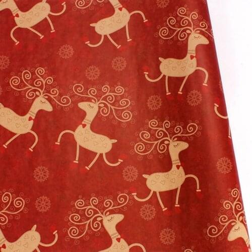 5pc Christmas Gift Kraft Wrapping Paper Cartoon Packing Paper Party Supplies