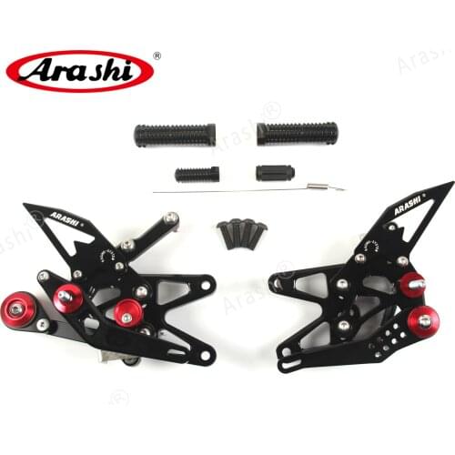 ARASHI CNC Adjustable Footrests For TRIUMPH DAYTONA 675 675R 2013-2018 Foot Pegs Rider Rearset 2014 2015 2016 2017 Aluminum GOLD