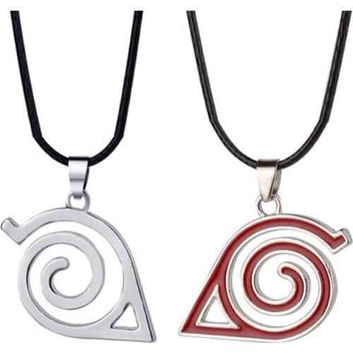 Bandai Anime Naruto Necklace Figures Uzumaki Shuriken Kakashi Cosplay Metal Alloy Pendant Jewelry Accessories Boy Kids Toys Gift
