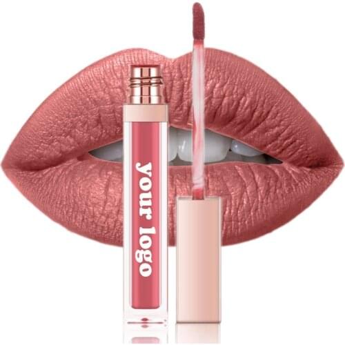 Sua marca de maquiagem batom fosco privado granel lipgloss logotipo personalizado atacado oem odm
