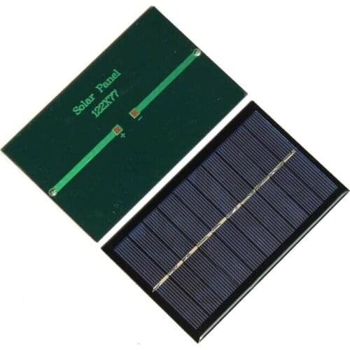 BUHESHUI 1.4W 5V Solar Cell Module Solar Panel Charger For 3.7V Battery System 122*77MM Polycrystalline Epoxy 5pcs Free Shipping
