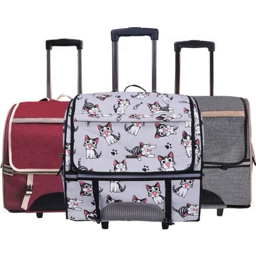 Pet Trolley Case Dog Cat Backpack Go Out Portable Dog Travel Bag Backpack Carrier Accessories for Pet Travel