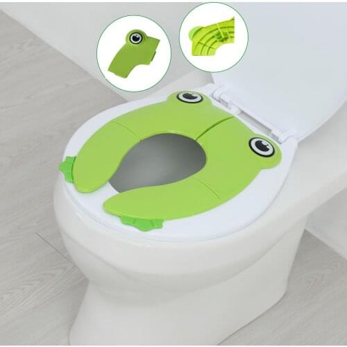 Cartoon Frog Baby Foldable Potty Seat Portable Toilet Pad for Kid Cute Duck Potty Training Mat Childrens Travel Toilet Seat Lid