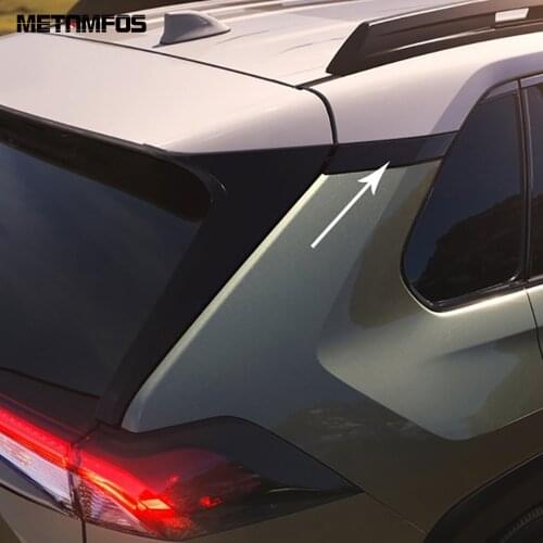 For Toyota Rav4 Rav 4 2019-2021 Carbon Fiber Rear Window C Pillar Molding Trim Decoration Strip Exterior Accessories Car Styling