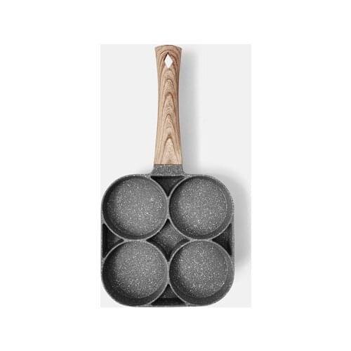 Fanshi four-hole omelette pan flat-bottomed non-stick egg dumpling pan breakfast egg burger frying pan kitchen artifact pan