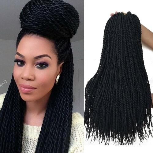 Flyteng Crochet Hair Senegalese Twist Crochet Braids 14 18 22 Inch Synthetic Hair Extension For Woman