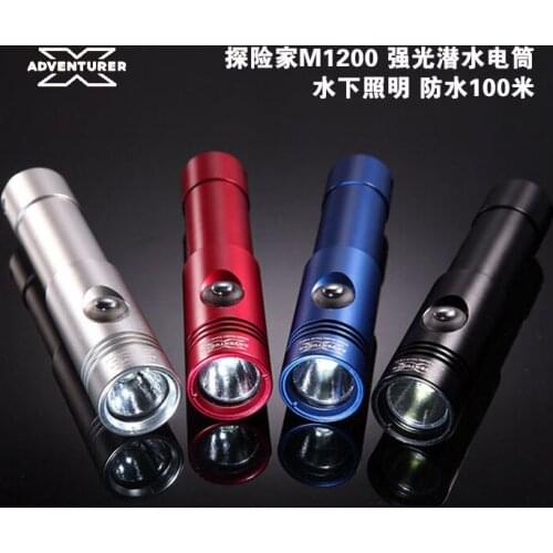 X-Adventurer M1200 LED Underwater Waterproof Scuba Dive Free Diving Snorkeling Spot Light Torch Flashlight Night Dive 1200 Lumen