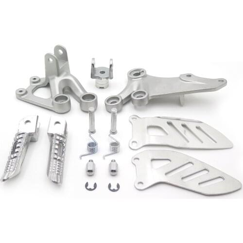Aftermarket Free shipping motorcycle Parts Silver Front Rider Foot Pegs Bracket fit For Suzuki GSXR600 GSXR750 2006-2010