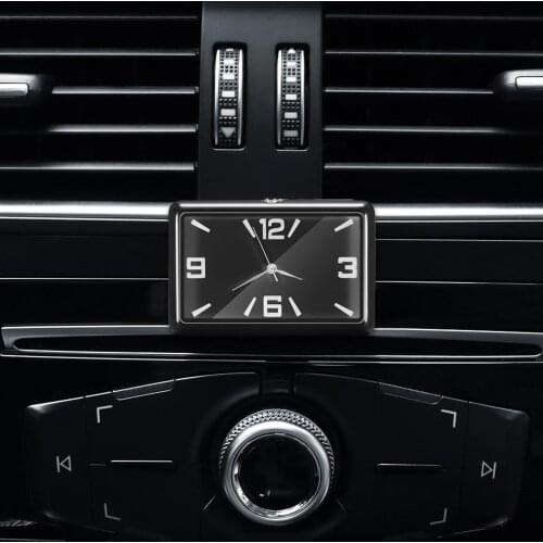 Fashion Square Car Clock Interior Decoration Self-adhesive Electronic Vent Clip Watch for Car Styling