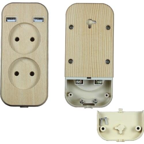 2020 new EU Plug Power Strip Wall Multiple Socket Portable 2 USB Port for Mobile Phones 1200W 250V, for Smartphones Tablets PM7