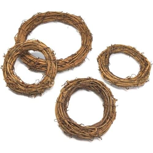 Natural Rattan Wreath Xmas Festival Wedding Shop Showcase Door Wreath DIY Rattan Wreath Ornament Decoration