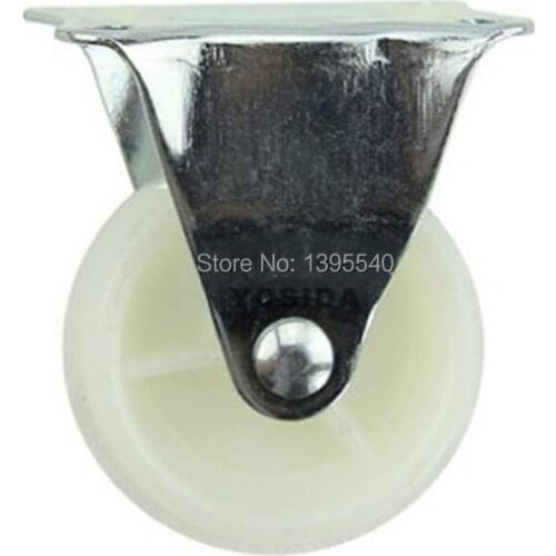 New 2.5''Durable Nylon Rubber Fixed Castor Wheels Furniture Plate Caster Home Office Computer Chair Castor Display Shelf Wheels