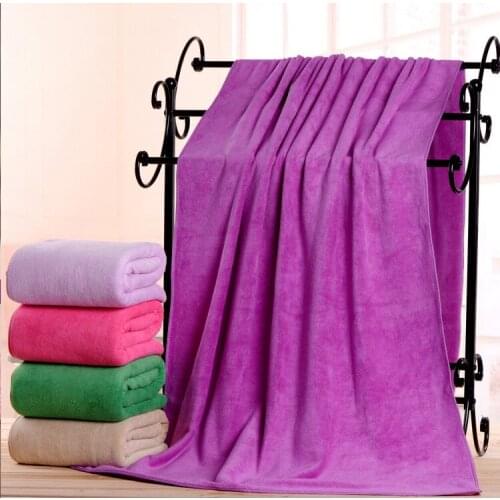 100*200cm Beauty Salon Solid Bath Towel Massage Quick-Dry Large Towel Thick 400G Microfiber Absorbent Soft Towels