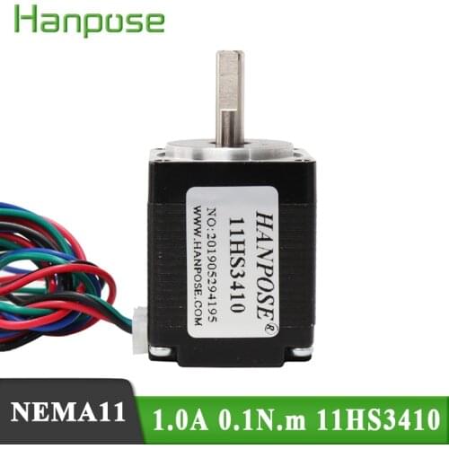 Free shipping Nema11 Stepper Motor 11HS3410 1.0A 1.8 Degree 34mm Mill Laser Engraving New and 3D printer CNC engraver