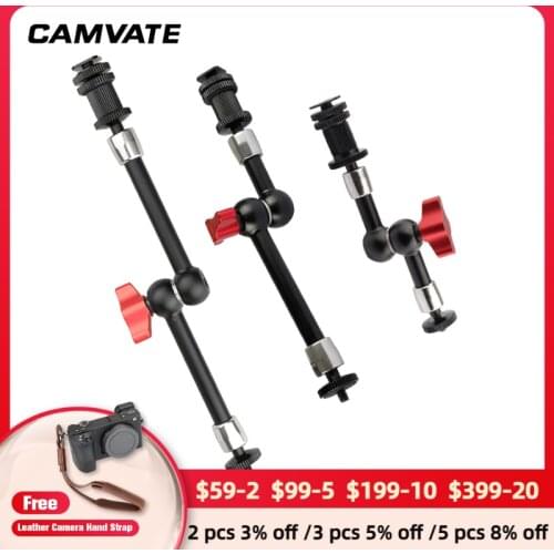 CAMVATE 7"/9"/11" Articulating Magic Arms With Shoe Mount & 360° Swivel Ball Head For Monitor,Flash Light,Video Light Mounting