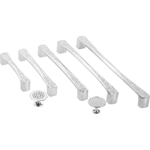 Modern Diamond Crystal Glass Zinc Alloy Furniture Knob Cupboard Drawer Pull Kitchen Cabinet Door cupboard wardrobe drawer Handle