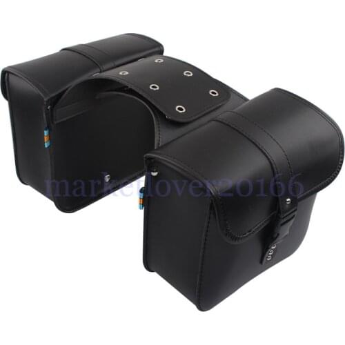 PU Leather Motorcycle Saddle Bags Side Tool Luggage Storage Pouch For Harley Honda Yamaha Suzuki Kawasaki Ducati BMW Universal