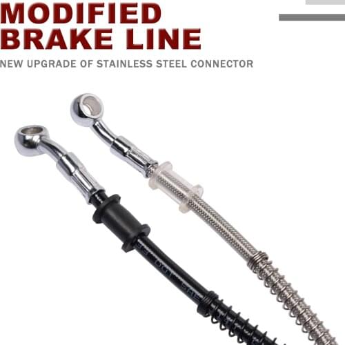 Motorcycle Universal 350 - 1200 MM Black Hydraulic Brake Hose Clutch Oil Pipe Line Braided Cable M10 For Yamaha Suzuki Honda ATV