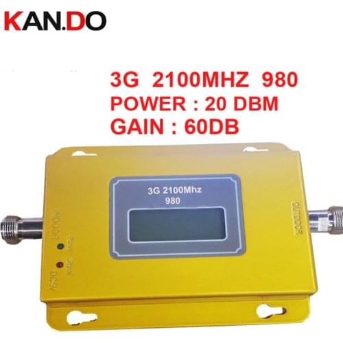 New 3G 2100mhz booster 980 20dbm power LCD display phone booster repeater 3g 2100mhz amplifer,3G signal booster 3G WCDMA booster
