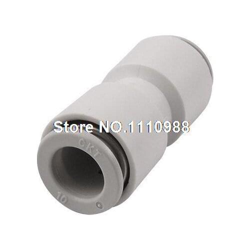 10mm OD Air Tube Push In to Quick Connect Straight One Touch Fitting Union