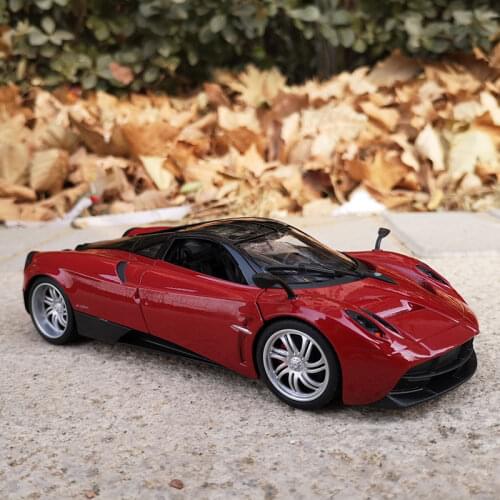 Welly 1:24 PAGANI HUAYRA red supercar alloy car model die-cast toy car collection gift