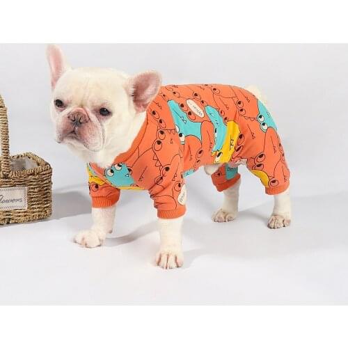 Winter Dog Pajamas Jumpsuit French Bulldog Clothes Pug Dog Clothing Overalls Schnauzer Poodle Bichon Pet Outfit Garment Dropship