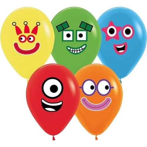 1Set Summer Party Supplies Warred Balloons Happy Birthday Banner Cake Topper Baby Shower Decoration Boy Kids Ghost Balloons Toys