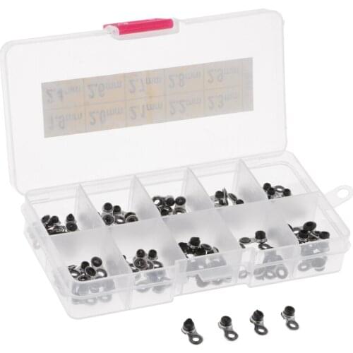 100Pcs/box Fishing Rod Guides Building Fishing Rod Eye Ring Rod Repair Kit