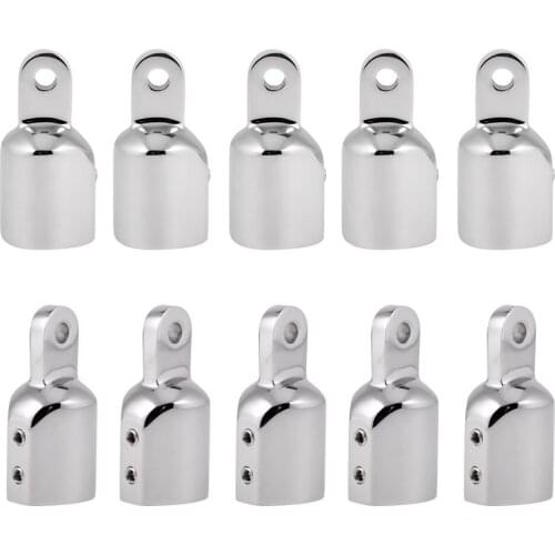10X Stainless Steel 7/8 "1" Tubular End Cap Bimini Top Fitting Hardware