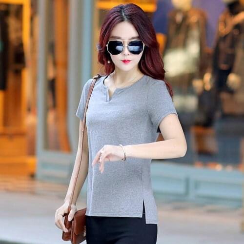 2020 Summer Fashion T Shirt Women Woman Tshirt dark gray