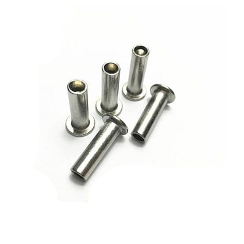 50PCS M2 M3 304 Stainless Steel Flat Head Rivet Semi-hollow Rivets 4mm-30mm length screws screw