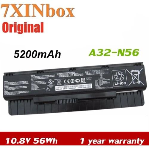 7XINbox 10.8V Original A31-N56 A33-N56 A32-N56 Laptop Battery For ASUS N46 N46V N46VJ N46VM N46VZ N56 N56V N56VJ N56VM N76 N76VZ