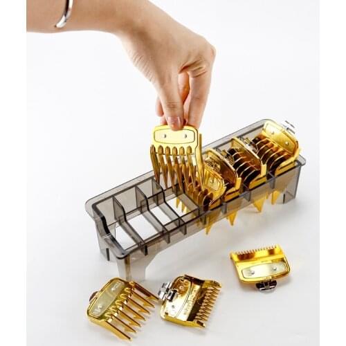 8 Grid Guide Limit Comb Storage Box Hair Clipper Organizer Case Salon Barber Too 28TA
