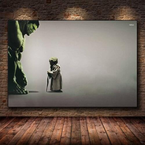 Disney Abstract Movie Star Wars Canvas Paintings Funny Hulk Creative Posters and Prints Wall Art Pictures for Living Home Decor