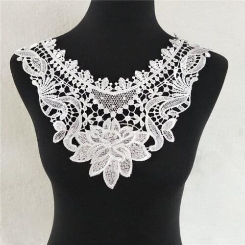 Embroidery Fabric Clothing Applique Sewing Venise Lace Collar Neckline DIY Trim Decoration Clothing Accessories Scrapbooking