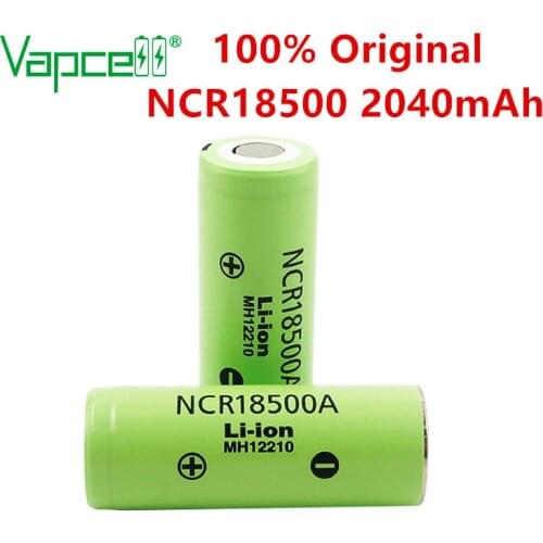Free shipping Vapcell original NCR18500 2040mAh li ion battery 18650 rechargeable li ion batteries for power tools flashlight