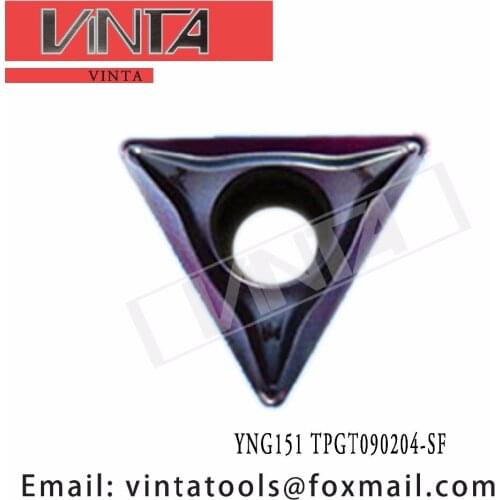 Free shipping high quality 10pcs/lots YNG151 TPGT090204-SF cnc carbide turning inserts